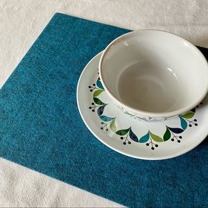 Blue felt placemats Set of 4 NEW